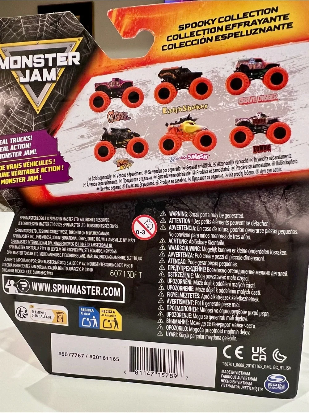🔥Spin Master Monster Jam Grave Digger Spooky Collection Monster Truck - Orange